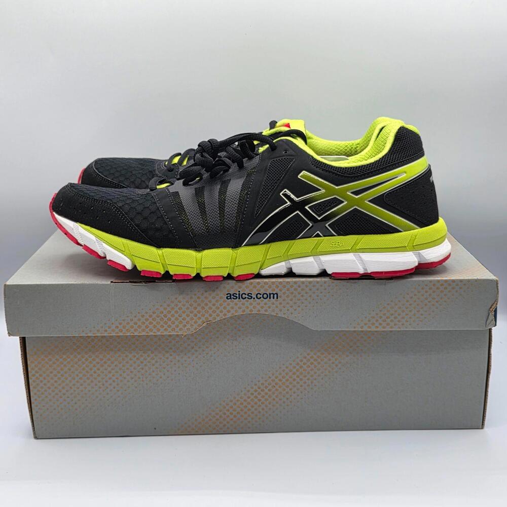 Asics GEL-LYTE33 2 Men's Sz 12 Running Sneaker Black Neon Yellow NEW T317N